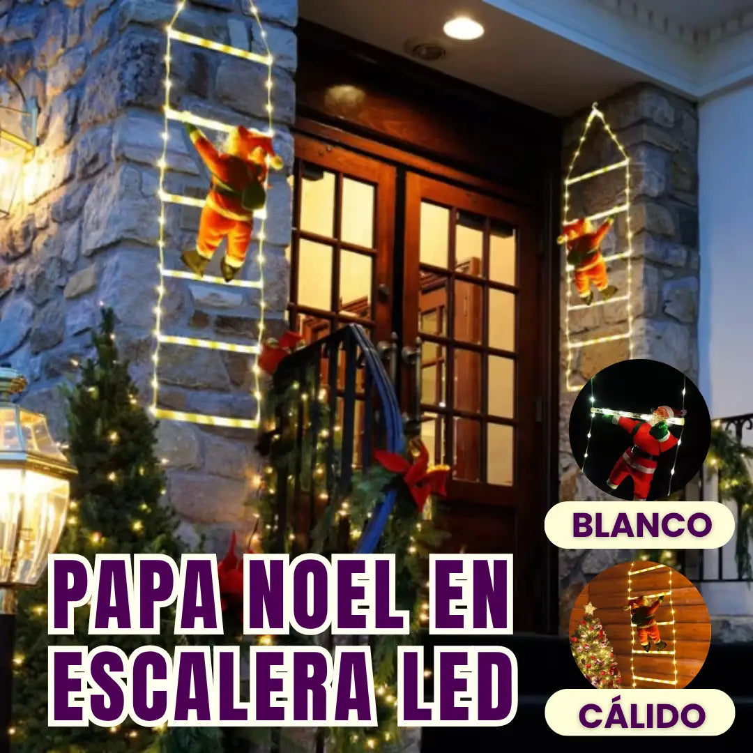 ESCALERA LED CON PAPA NOEL