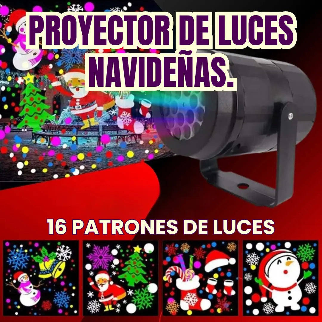 PROYECTOR LED DE FIGURAS NAVIDEÑAS